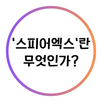 스피어엑스란 무엇인가에 대한 블로그의 특성이미지